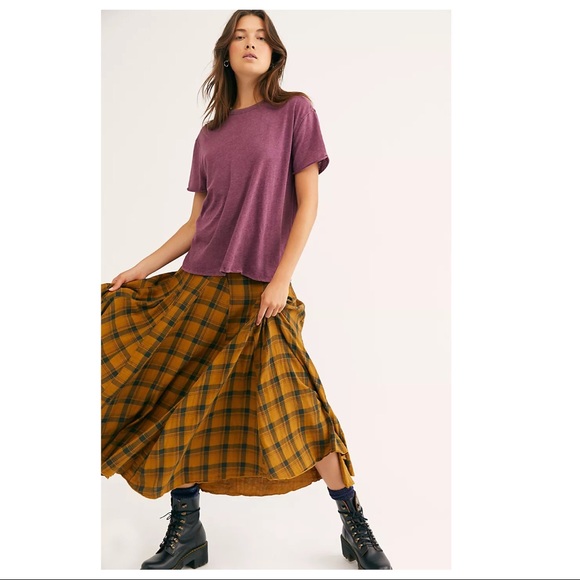 FREE PEOPLE BOHO TEE FLOWY T-SHIRT TUNIC TOP A2C - Picture 5 of 15